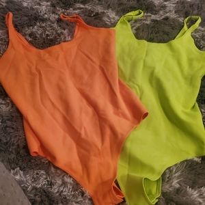 2 Fashion Nova tank bodysuits